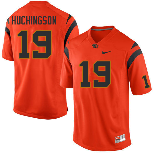 Men #19 Brady Huchingson Oregon State Beavers College Football Jerseys Sale-Orange